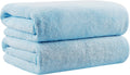 Blue Microfiber Bath Towels 2 Units, 27x54 Inch Soft Quick Dry Towels For Bathroom, Sports, Yoga, Spa And Fitness